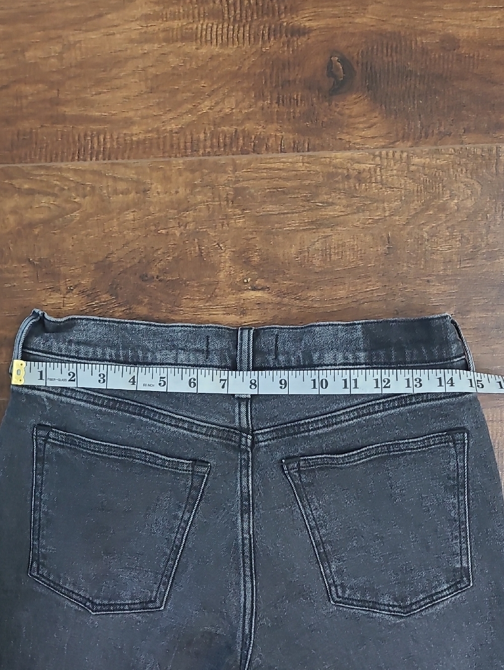 Abercrombie & Fitch The Mom Washed Black Straight Jeans High Rize Size 29/8 - Picture 5 of 9